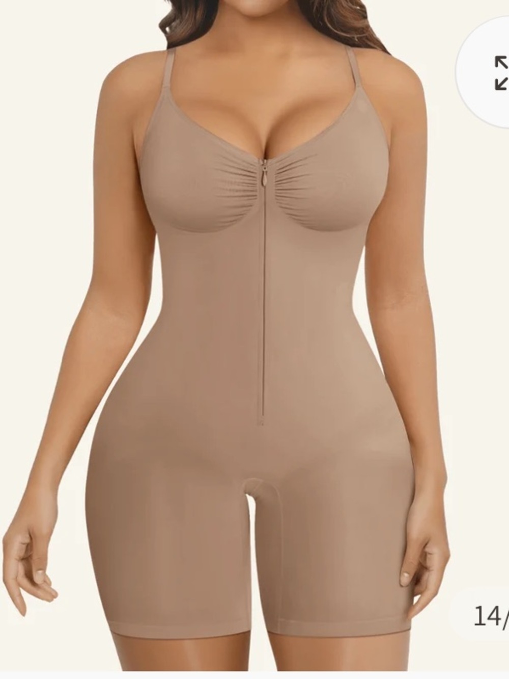 Shaperx Zip up front Slimming Fullbody Shapewear NWT L/XL
